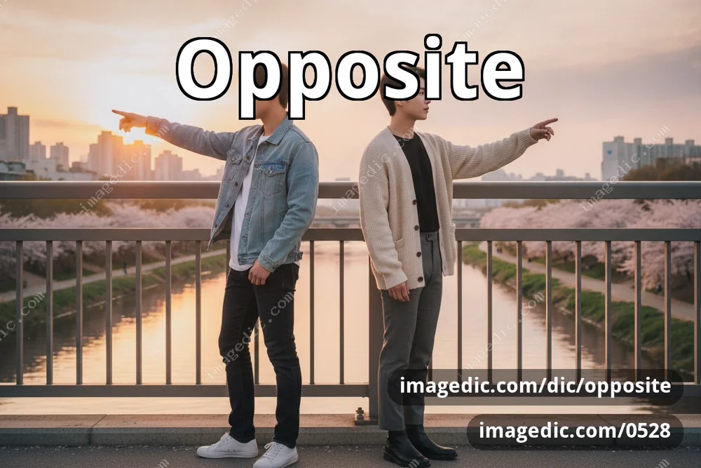 opposite