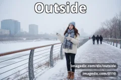 outside