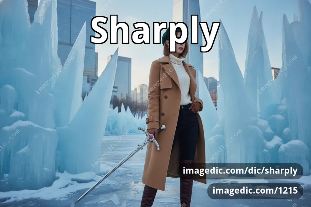 sharply