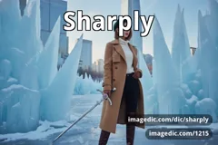 sharply