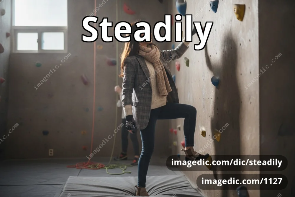steadily