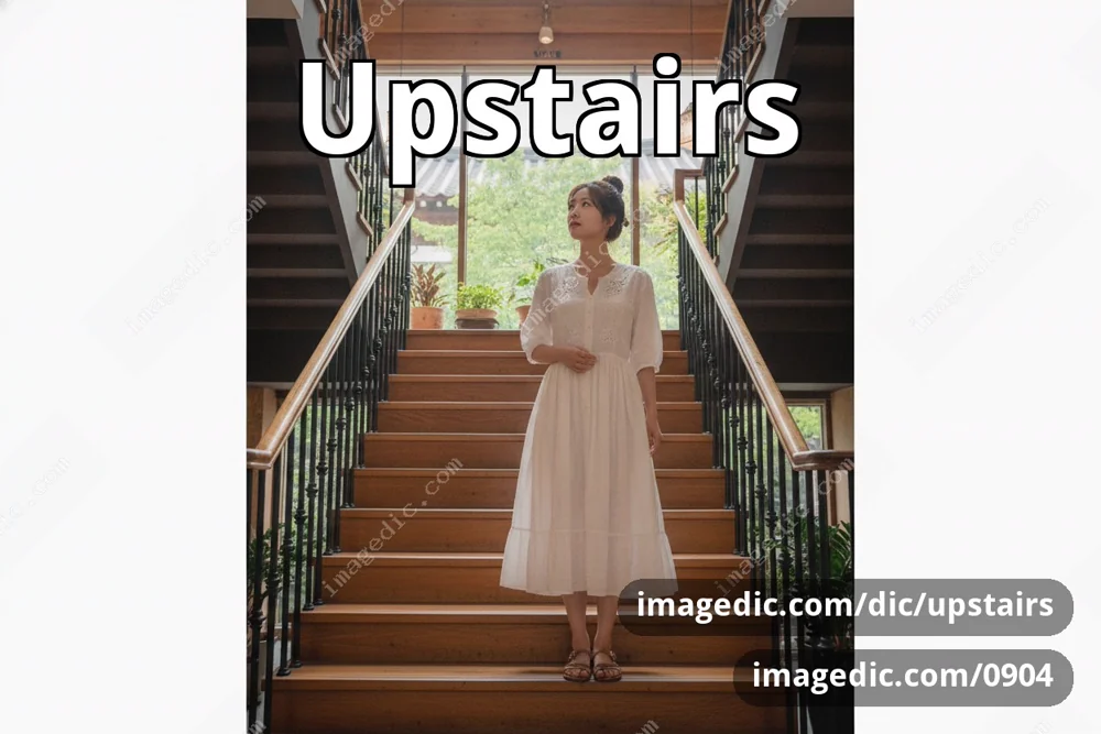 upstairs