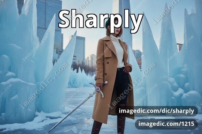 sharply